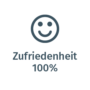 Zufriedenheit 100%